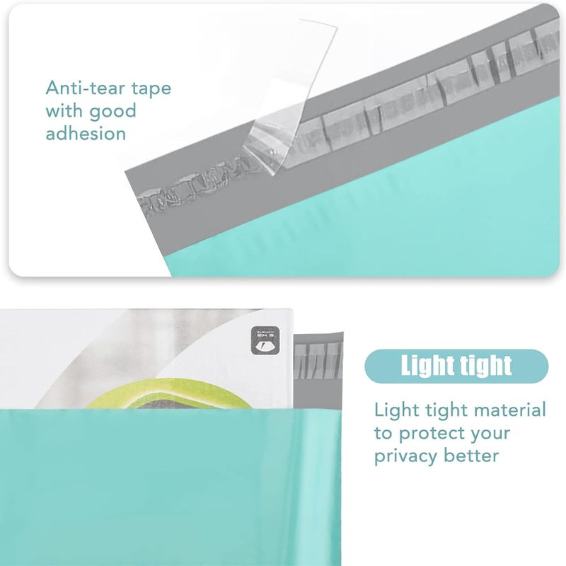 Metronic Poly Mailers 10x13 100 PC, Small Shipping Bags Mailing Envelopes Self Seal, Mailers Poly Bags for Shipping Waterproof and Tear-Proof, Mailing Bag Packaging Bags for Small Business, Teal - Image 3